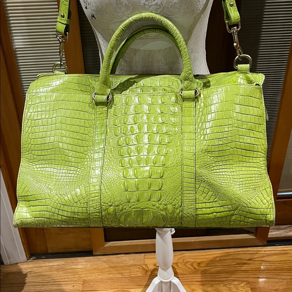 Brahmin lime green overnight bag - Picture 5 of 13